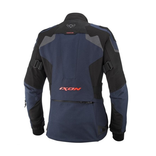 Geaca (jacheta) motociclete femei Touring/Adventure Ixon All season/vara model Odin LS culoare: navy (albastru)/negru/rosu 2