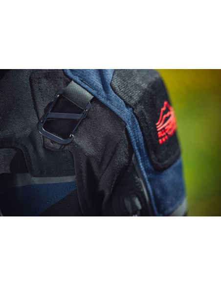 Geaca (jacheta) motociclete femei Touring/Adventure Ixon All season/vara model Odin LS culoare: navy (albastru)/negru/rosu