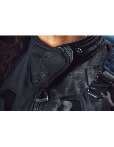 Geaca (jacheta) motociclete femei Touring/Adventure Ixon All season/vara model Odin LS culoare: navy (albastru)/negru/rosu