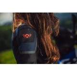 Geaca (jacheta) motociclete femei Touring/Adventure Ixon All season/vara model Odin LS culoare: navy (albastru)/negru/rosu