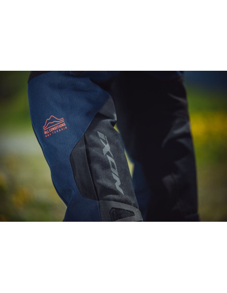 Pantaloni motociclete femei Touring/Adventure Ixon All season/vara model Odin LS culoare: navy (albastru)/negru/rosu