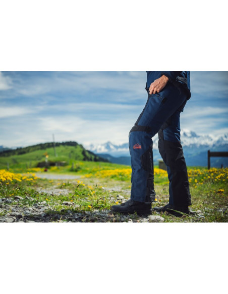 Pantaloni motociclete femei Touring/Adventure Ixon All season/vara model Odin LS culoare: navy (albastru)/negru/rosu