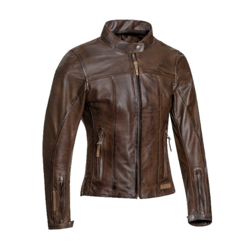 Geaca (jacheta) motociclete femei piele Urban/Heritage Ixon vara model Crank Air LS culoare: maro