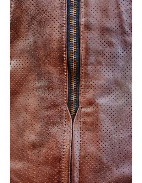 Geaca (jacheta) motociclete femei piele Urban/Heritage Ixon vara model Crank Air LS culoare: maro