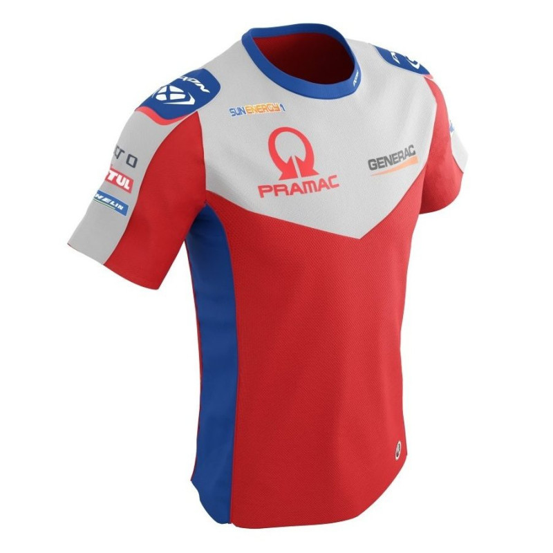 Tricou copii Ixon model TSK Pramac 22 culoare: rosu/albastru/alb