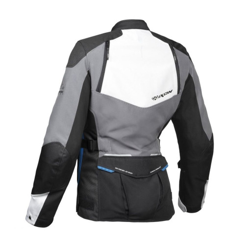 Geaca (jacheta) motociclete femei Touring/Adventure Ixon All season model Balder LS culoare: negru/gri/albastru 2