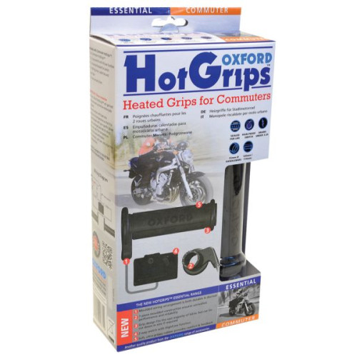 Set mansoane incalzite universale - culoare: negru (motociclete scutere) (lungime: 125 mm - pentru ghidon de 22 mm) Oxford
