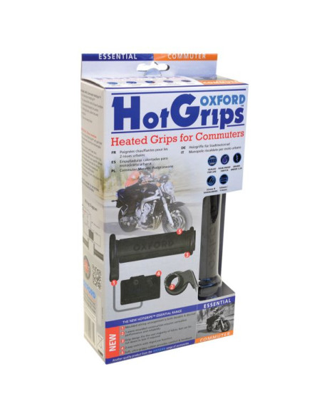 Set mansoane incalzite universale - culoare: negru (motociclete scutere) (lungime: 125 mm - pentru ghidon de 22 mm) Oxford