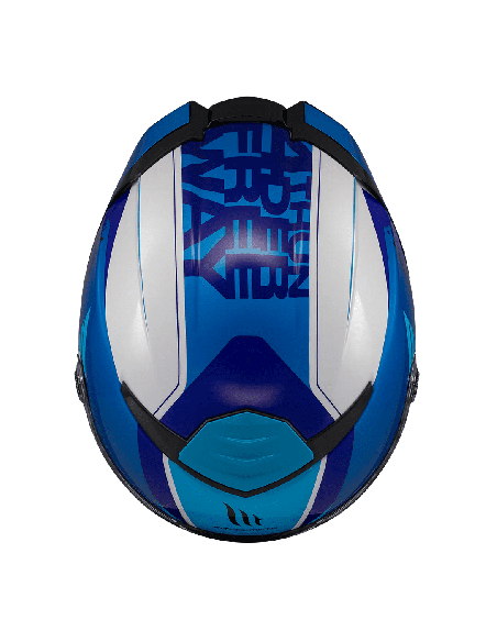 Casca integrala MT Thunder 4 SV Freeway A17 albastru lucios (ochelari soare integrati) - tip viziera: MT-V-28B