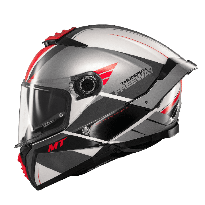 Casca integrala MT Thunder 4 SV Freeway A5 gri lucios (ochelari soare integrati) - tip viziera: MT-V-28B