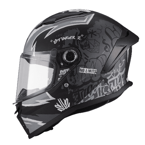 Casca integrala MT Stinger 2 Kids Tagger B2 negru mat - tip viziera: MT-V-28B - casca de copii