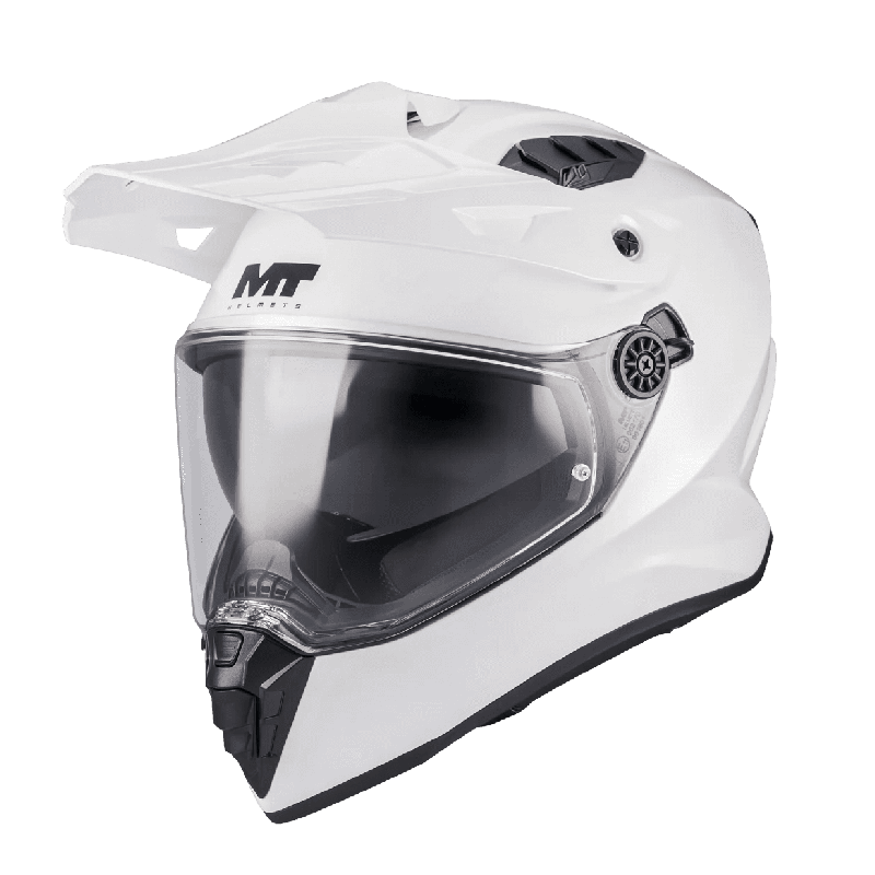 Casca touring/adventure MT model Track SV Pure A0 alb lucios – tip viziera: HS 12