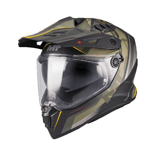 Casca touring/adventure MT model Track SV Questor B6 verde military mat – tip viziera: HS 12