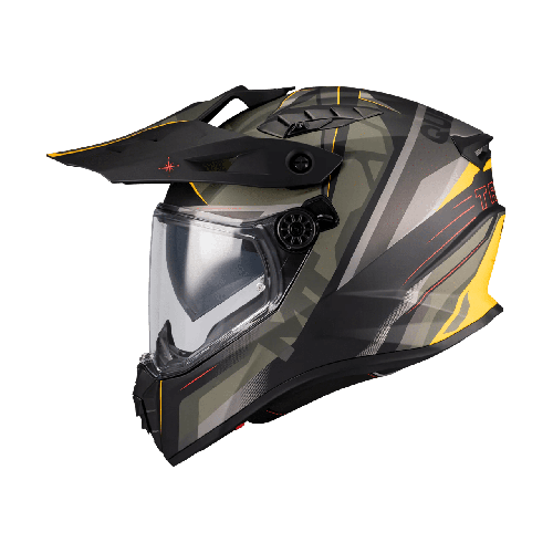 Casca touring/adventure MT model Track SV Questor B6 verde military mat – tip viziera: HS 12 2