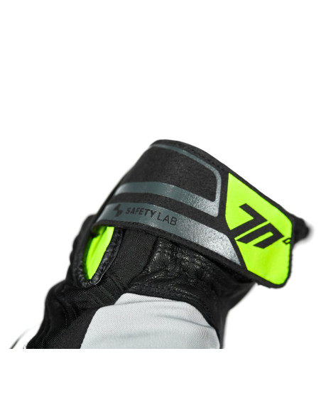 Manusi barbati Touring/Adventure iarna Seventy model SD-T13 Aspen Light gri/galben fluor - WinterTex