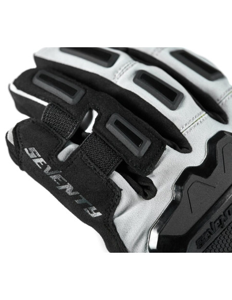 Manusi barbati Touring/Adventure iarna Seventy model SD-T13 Aspen Light gri/galben fluor - WinterTex