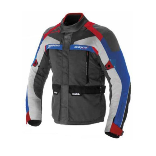 Geaca (jacheta) motociclete barbati Touring Seventy vara/iarna model SD-JT43 culoare: gri/rosu/albastru