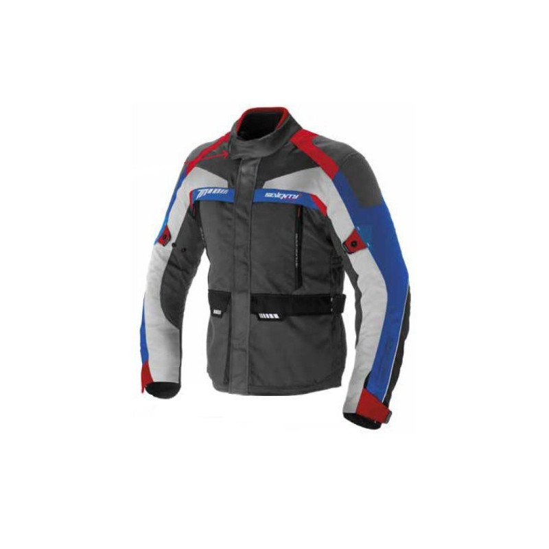 Geaca (jacheta) motociclete barbati Touring Seventy vara/iarna model SD-JT43 culoare: gri/rosu/albastru