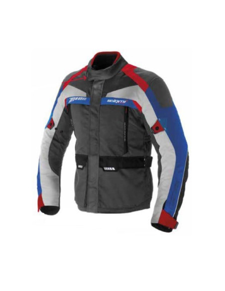 Geaca (jacheta) motociclete barbati Touring Seventy vara/iarna model SD-JT43 culoare: gri/rosu/albastru