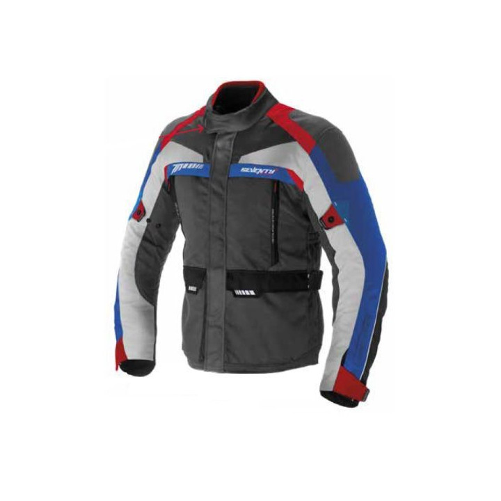 Geaca (jacheta) motociclete barbati Touring Seventy vara/iarna model SD-JT43 culoare: gri/rosu/albastru