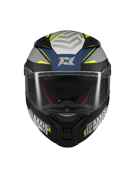Casca integrala Axxis Fenix Essence C2 gri/albastru mat - tip viziera: MT-V-31B - DKS429