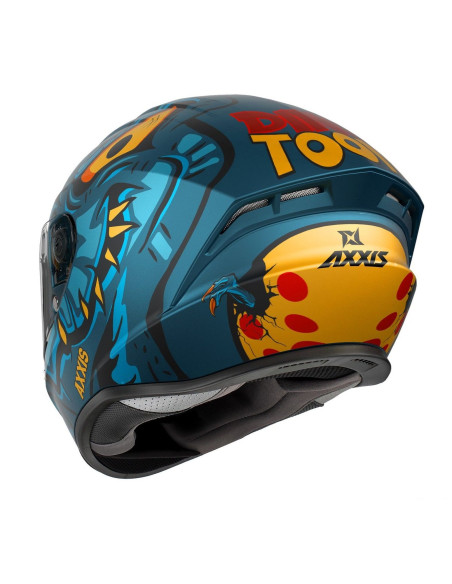 Casca integrala Axxis model Draken S Dinotoon C7 albastru mat - tip viziera: MT-V-18C