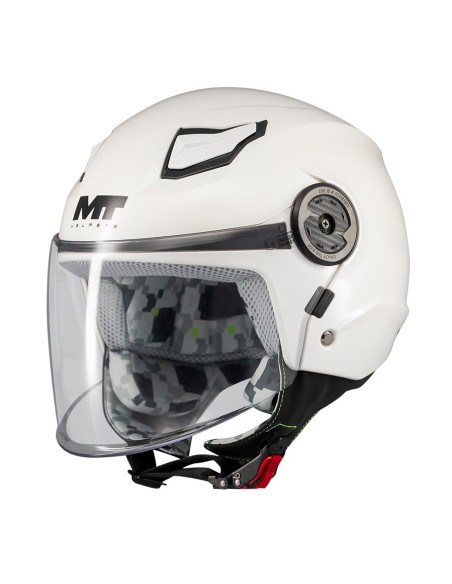 Casca open face MT Lite Kids Pure A0 alb lucios - casca de copii