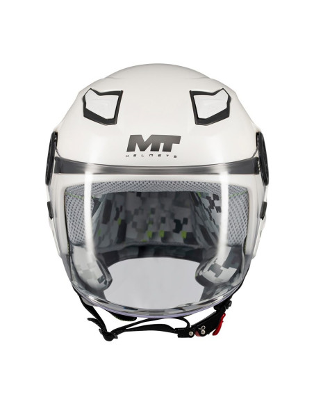 Casca open face MT Lite Kids Pure A0 alb lucios - casca de copii