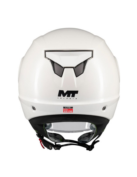 Casca open face MT Lite Kids Pure A0 alb lucios - casca de copii