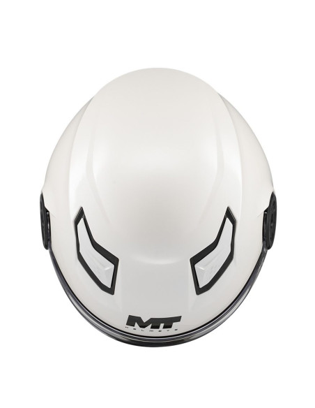 Casca open face MT Lite Kids Pure A0 alb lucios - casca de copii