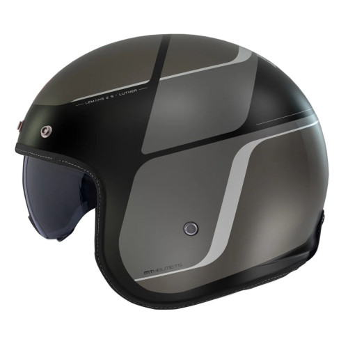 Casca open face motociclete MT Le Mans 2 S SV Luther B12 gri mat (ochelari soare integrati) - omologare noua ECE 22.06 2