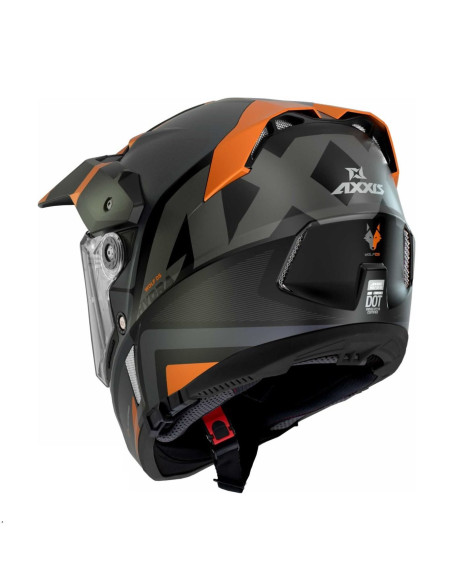 Casca adventure/touring/off road Axxis model Wolf DS Hydra B4 portocaliu mat - tip viziera: MT-V-20