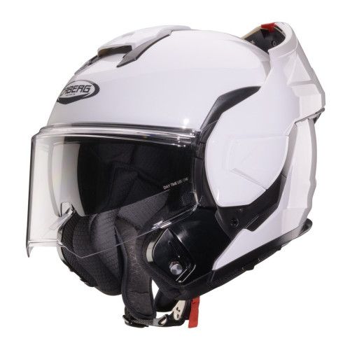 Casca modulabila (flip-back) Caberg model Trip SV A1 alb lucios Pinlock ready - lentila Pinlock inclusa