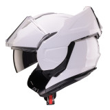 Casca modulabila (flip-back) Caberg model Trip SV A1 alb lucios Pinlock ready - lentila Pinlock inclusa