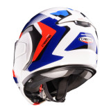 Casca modulabila (flip-back) Caberg model Trip SV Lunar O5 alb/rosu/albastru lucios Pinlock ready - lentila Pinlock inclusa