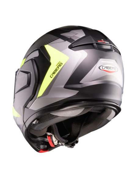 Casca modulabila (flip-back) Caberg model Trip SV Lunar L6 negru/gri/galben fluor mat Pinlock ready - lentila Pinlock inclusa