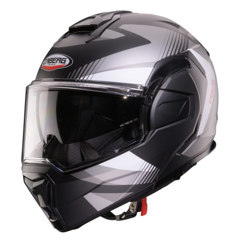 Casca modulabila (flip-back) Caberg model Trip SV Lunar S6 negru/gri/alb mat Pinlock ready - lentila Pinlock inclusa 2