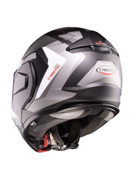Casca modulabila (flip-back) Caberg model Trip SV Lunar S6 negru/gri/alb mat Pinlock ready - lentila Pinlock inclusa