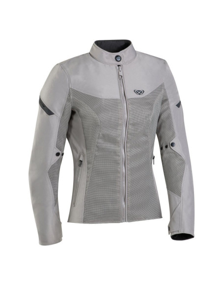 Geaca (jacheta) motociclete femei Racing/Roadster Ixon vara model Fresh LS culoare: greige (gri)
