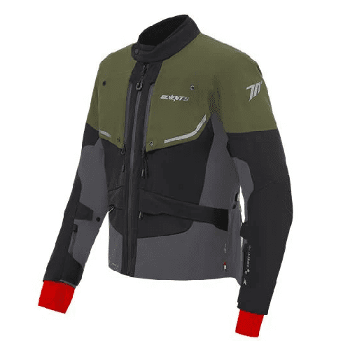 Geaca (jacheta) motociclete barbati Touring/Adventure Seventy All season model SD-JT45 Expedition culoare: verde military/negru/