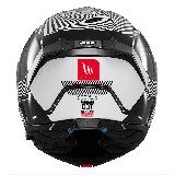 Casca modulabila MT Atom 2 SV Strange B2 negru/alb lucios (ochelari soare integrati) Pinlock Ready - tip viziera: MT-V-35