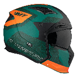Casca MT Streetfighter SV S Totem C6 verde mat (ochelari soare integrati) - masca (protectie) barbie si cozoroc detasabile - omo