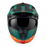 Casca MT Streetfighter SV S Totem C6 verde mat (ochelari soare integrati) - masca (protectie) barbie si cozoroc detasabile - omo