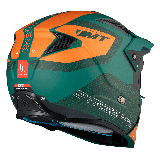 Casca MT Streetfighter SV S Totem C6 verde mat (ochelari soare integrati) - masca (protectie) barbie si cozoroc detasabile - omo