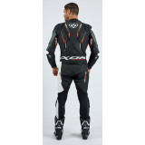Costum (combinezon) motociclete barbati piele Ixon vara model Demonio culoare: negru/alb/rosu