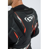 Costum (combinezon) motociclete barbati piele Ixon vara model Demonio culoare: negru/alb/rosu