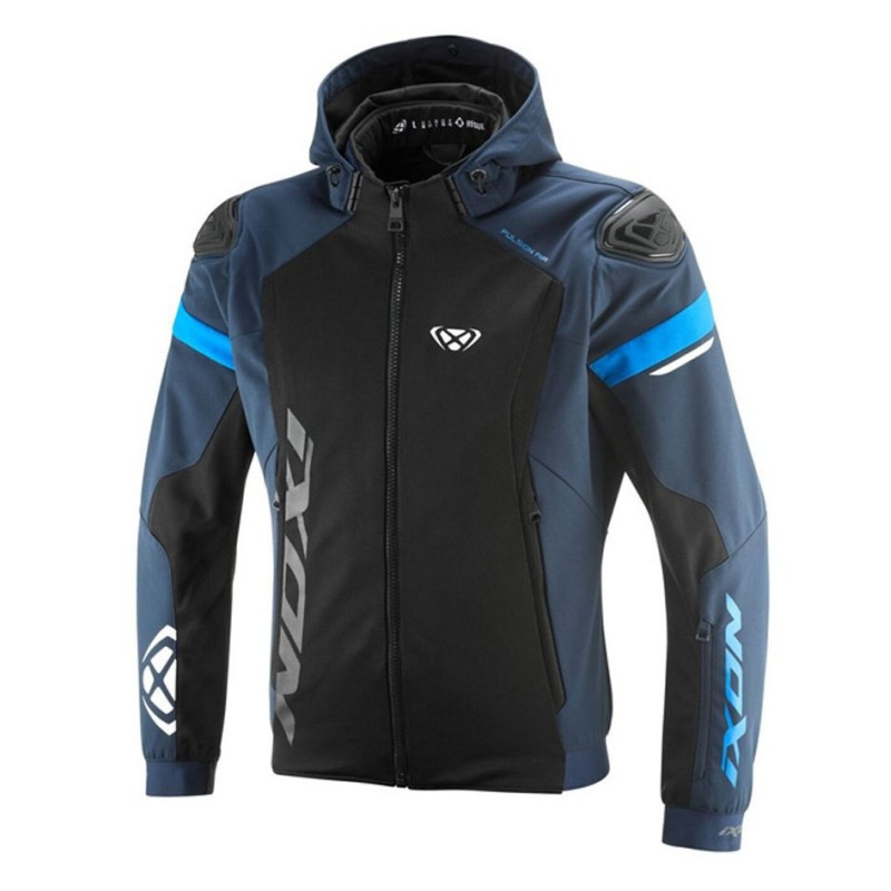 Geaca (jacheta) motociclete barbati Racing/Roadster Ixon vara model Pulsion Air MS culoare: negru/navy (albastru)/alb