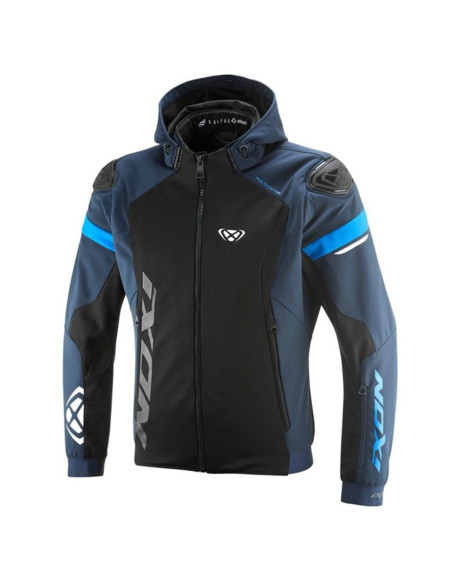 Geaca (jacheta) motociclete barbati Racing/Roadster Ixon vara model Pulsion Air MS culoare: negru/navy (albastru)/alb
