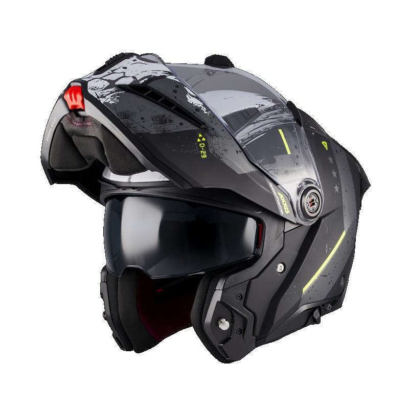 Casca modulabila (flip-up) Axxis GhostFighter SV D29 B2 gri mat (ochelari soare integrati) Pinlock Ready – tip viziera: MT-V-36