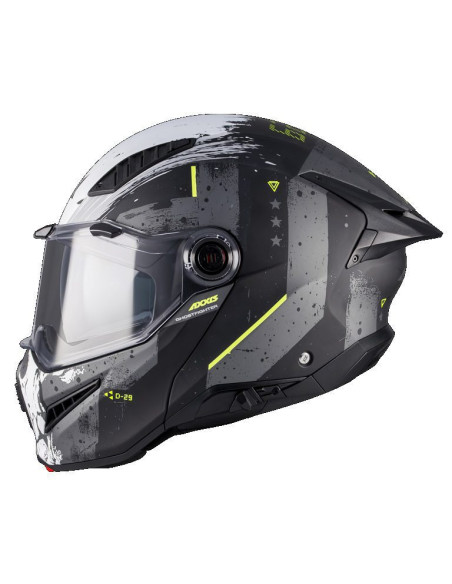 Casca modulabila (flip-up) Axxis GhostFighter SV D29 B2 gri mat (ochelari soare integrati) Pinlock Ready – tip viziera: MT-V-36